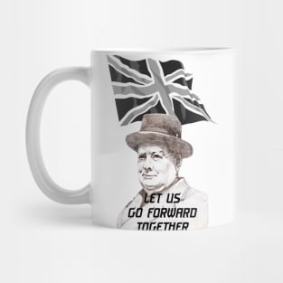 Churchill: Let Us Go Forward Together Mug